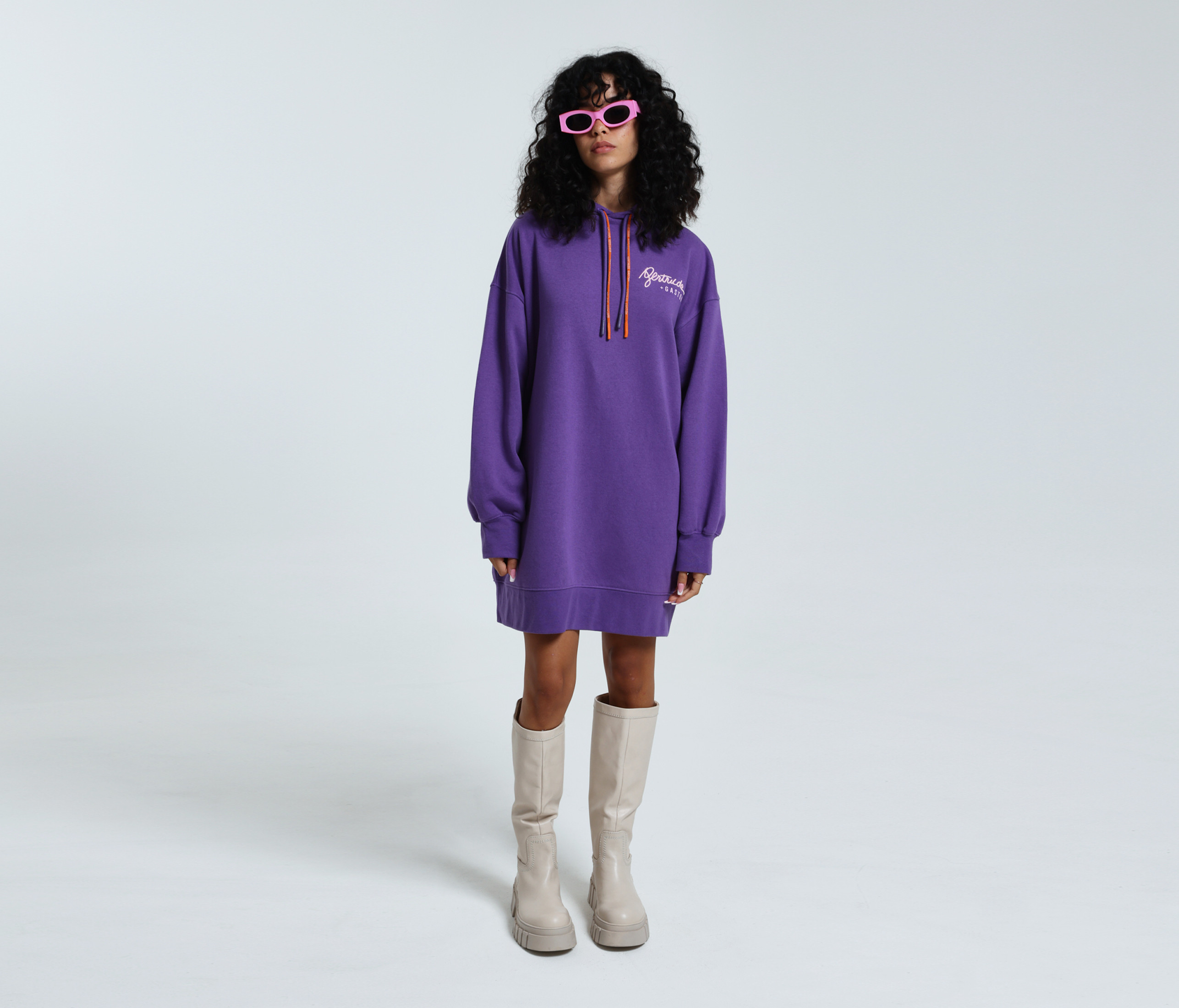 Safia hoodie dress Purple