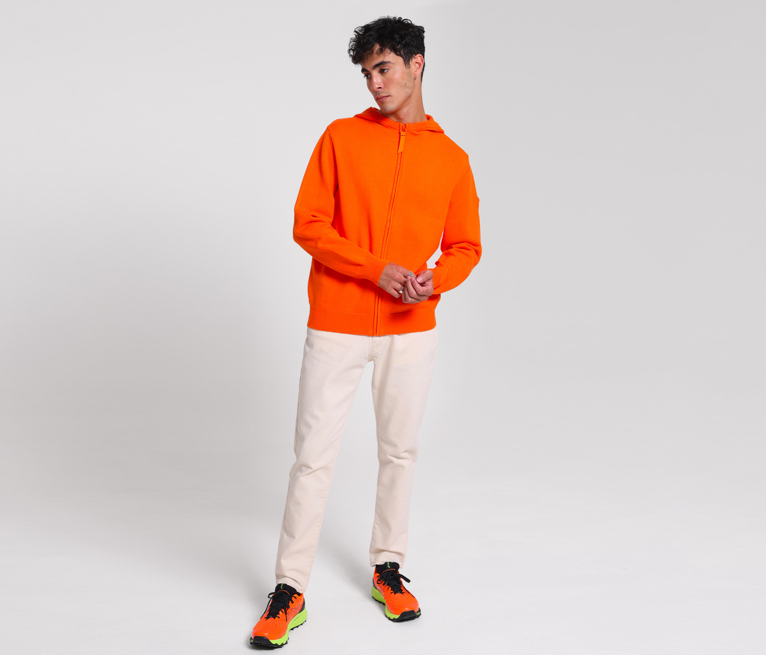 Philou zipped hoodie Orange