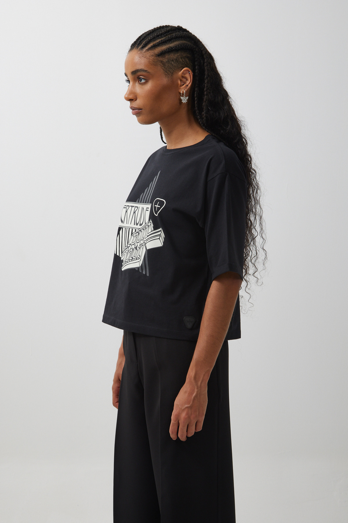 T-shirt col rond femme LISETTE noir GertrudeGaston