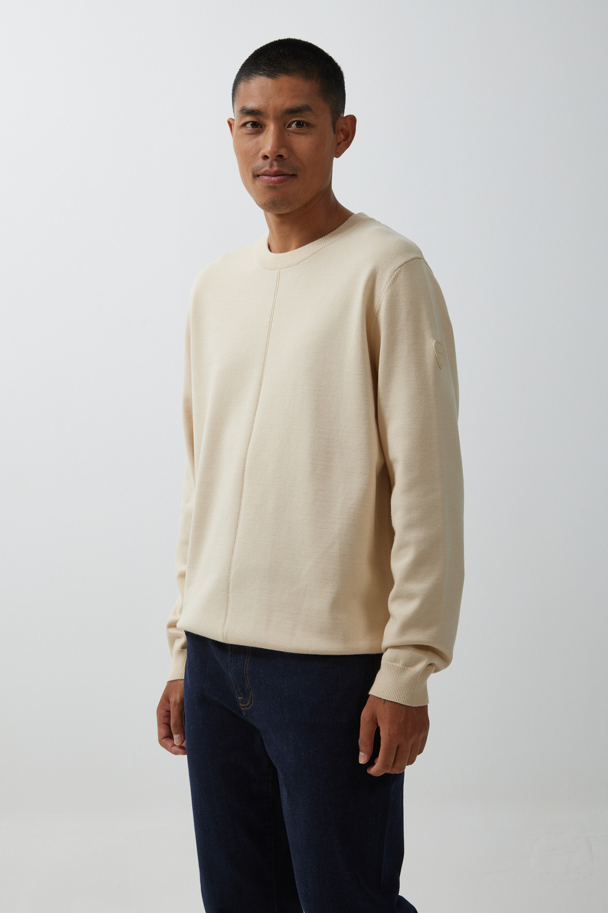 Alois round neck sweater Vanilla