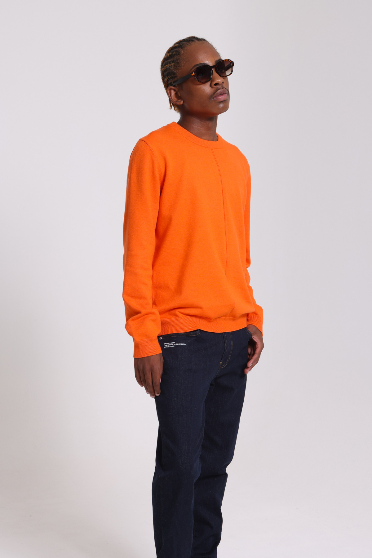 Alois round neck sweater Orange