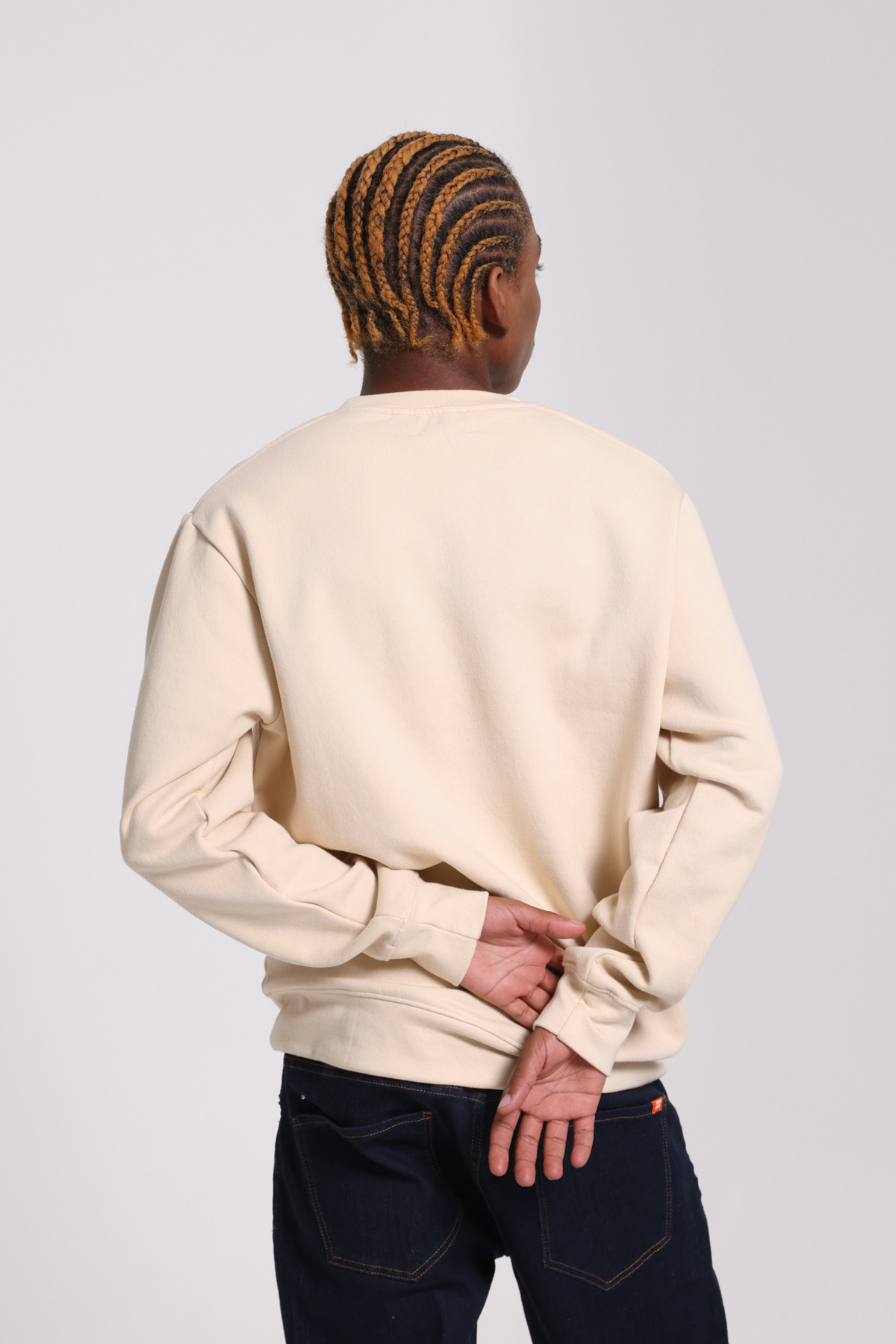 Guillaume Curl round neck sweatshirt Vanilla