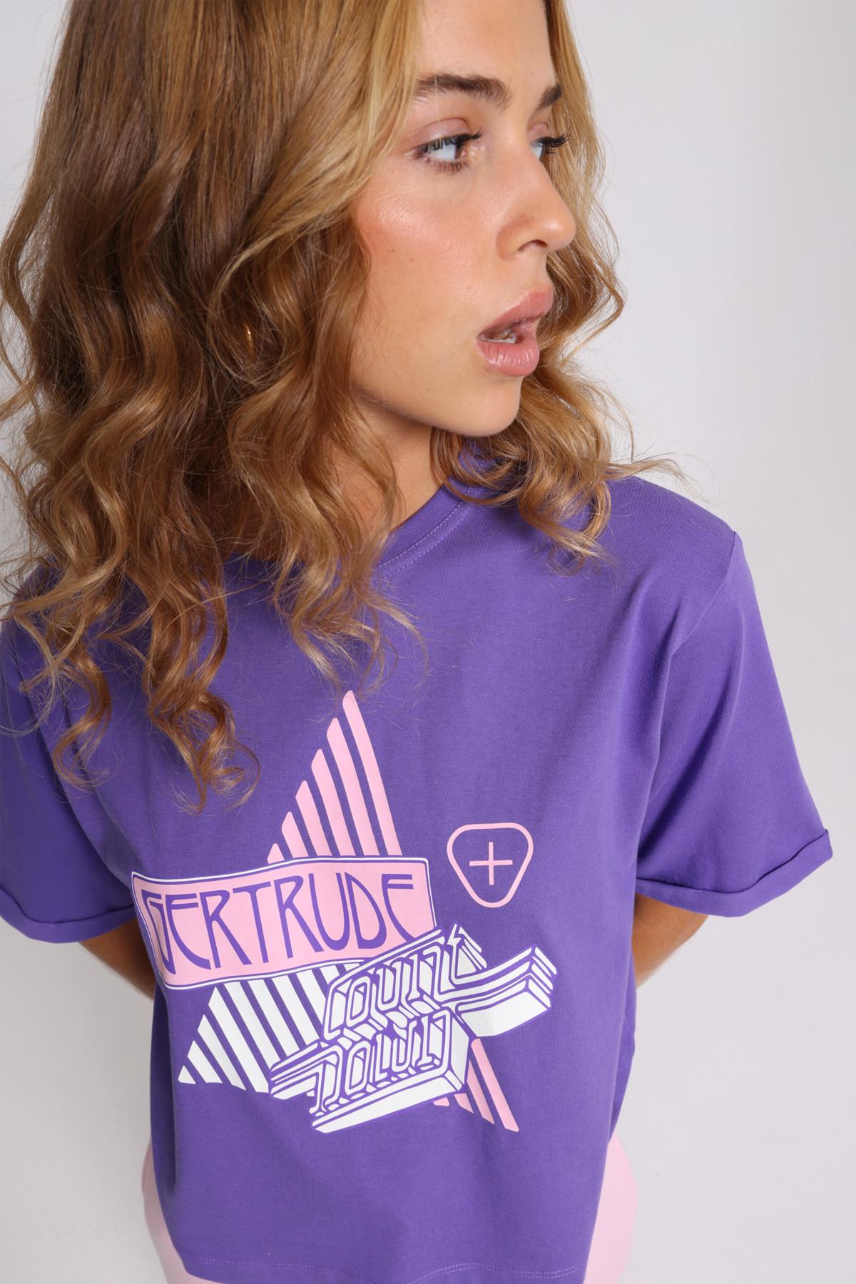 Round neck T-shirt Lisette Purple