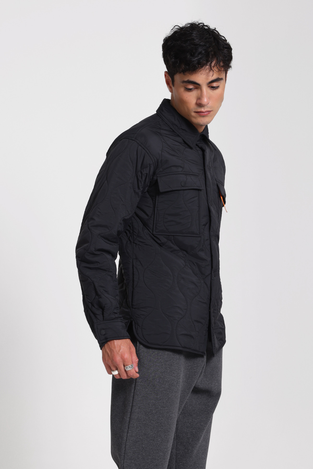 Raoul quilted jacket Black