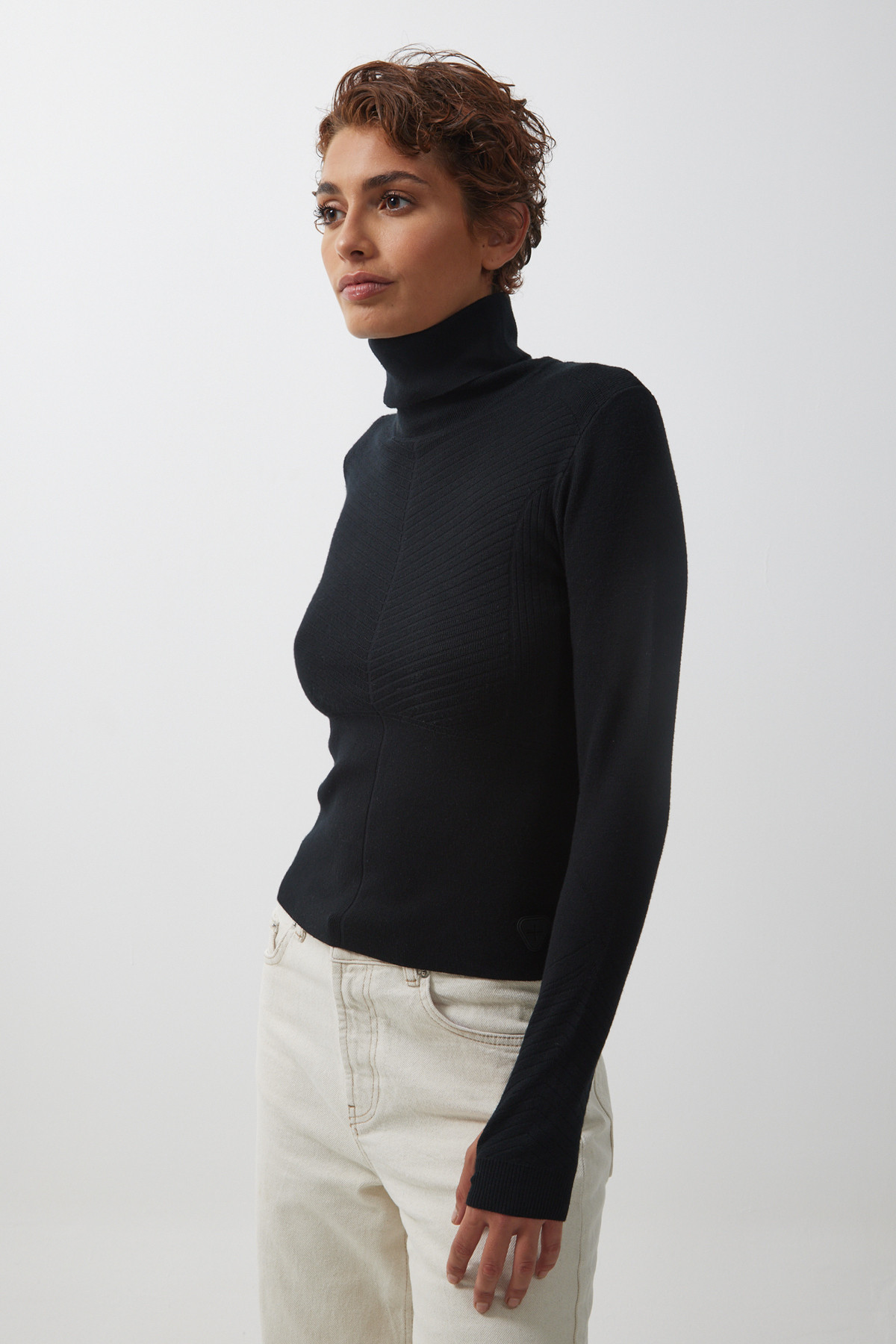 Lina turtleneck sweater Black