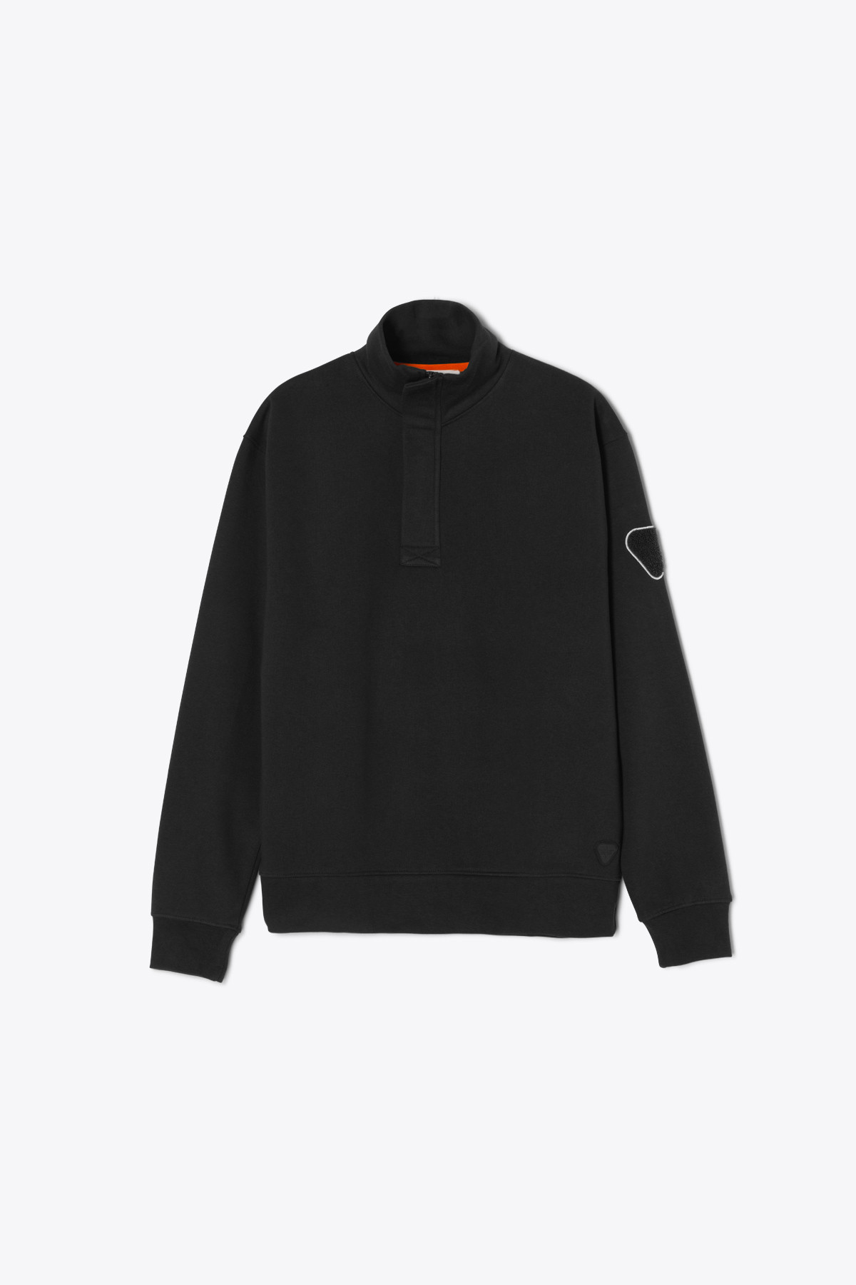 Pascal zip neck sweatshirt Black