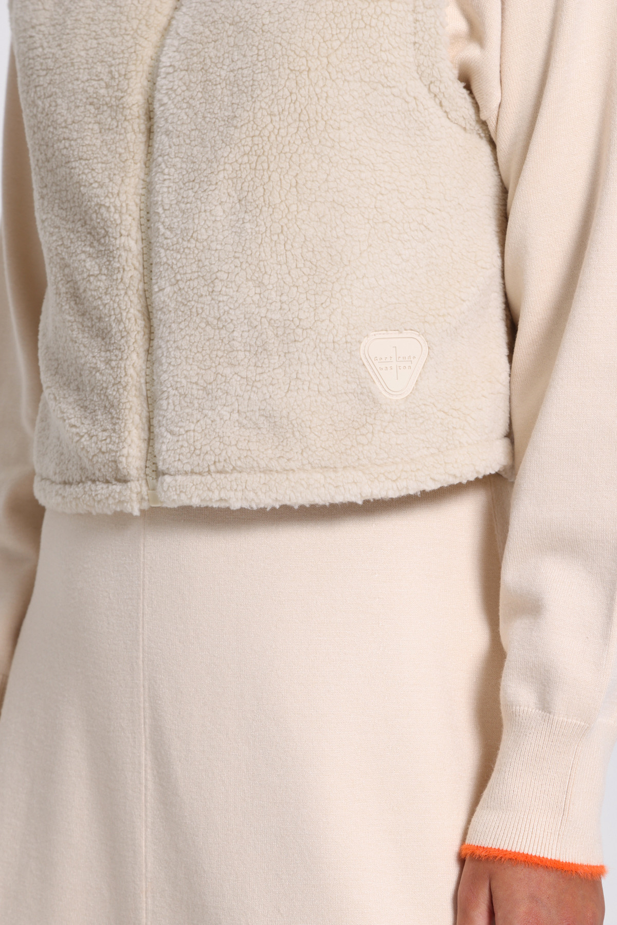 BAMBI reversible fleece sleeveless vanilla jacket GertrudeGaston