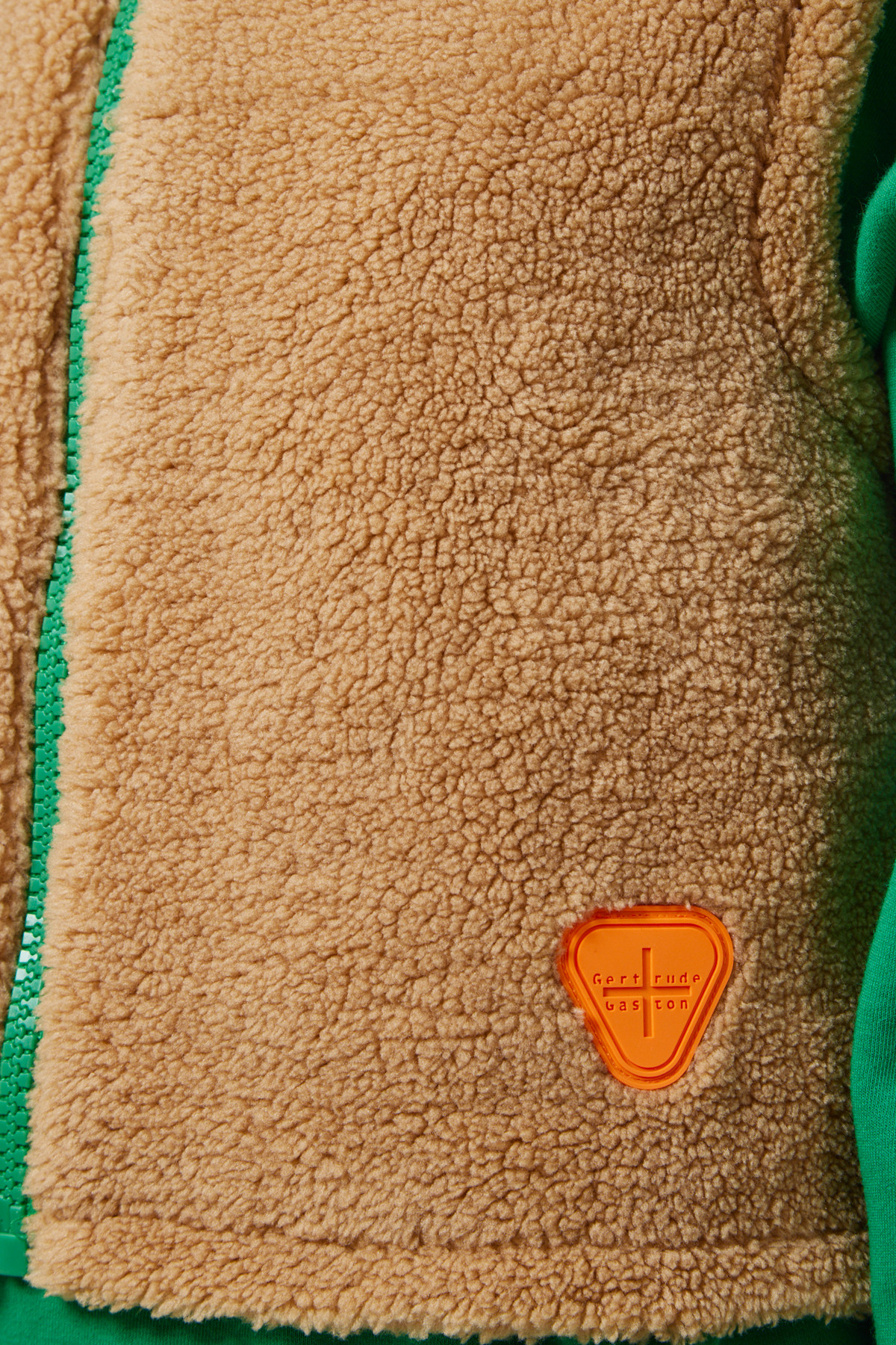 BAMBI reversible fleece sleeveless camel jacket GertrudeGaston