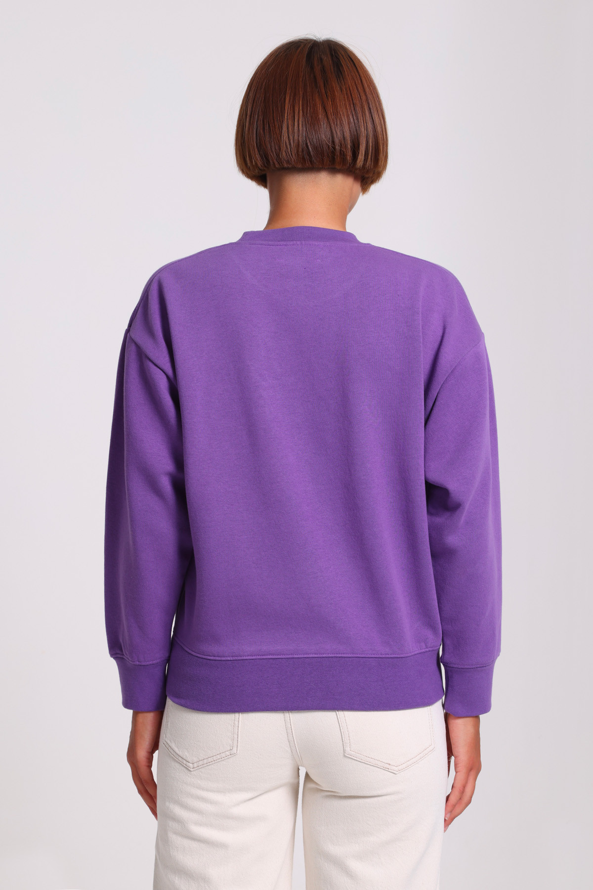 Bene round neck sweatshirt Purple