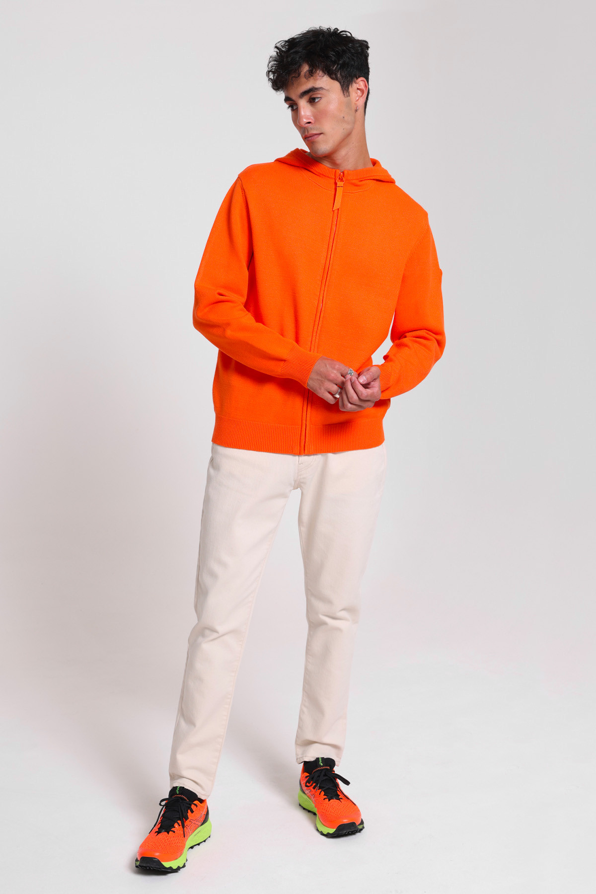 Philou zipped hoodie Orange