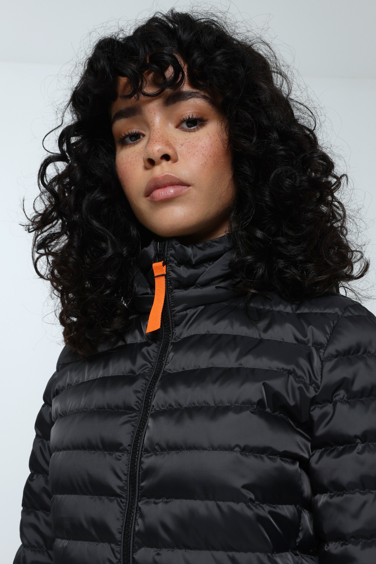 Mid-length ultralight down jacket Francoise Black