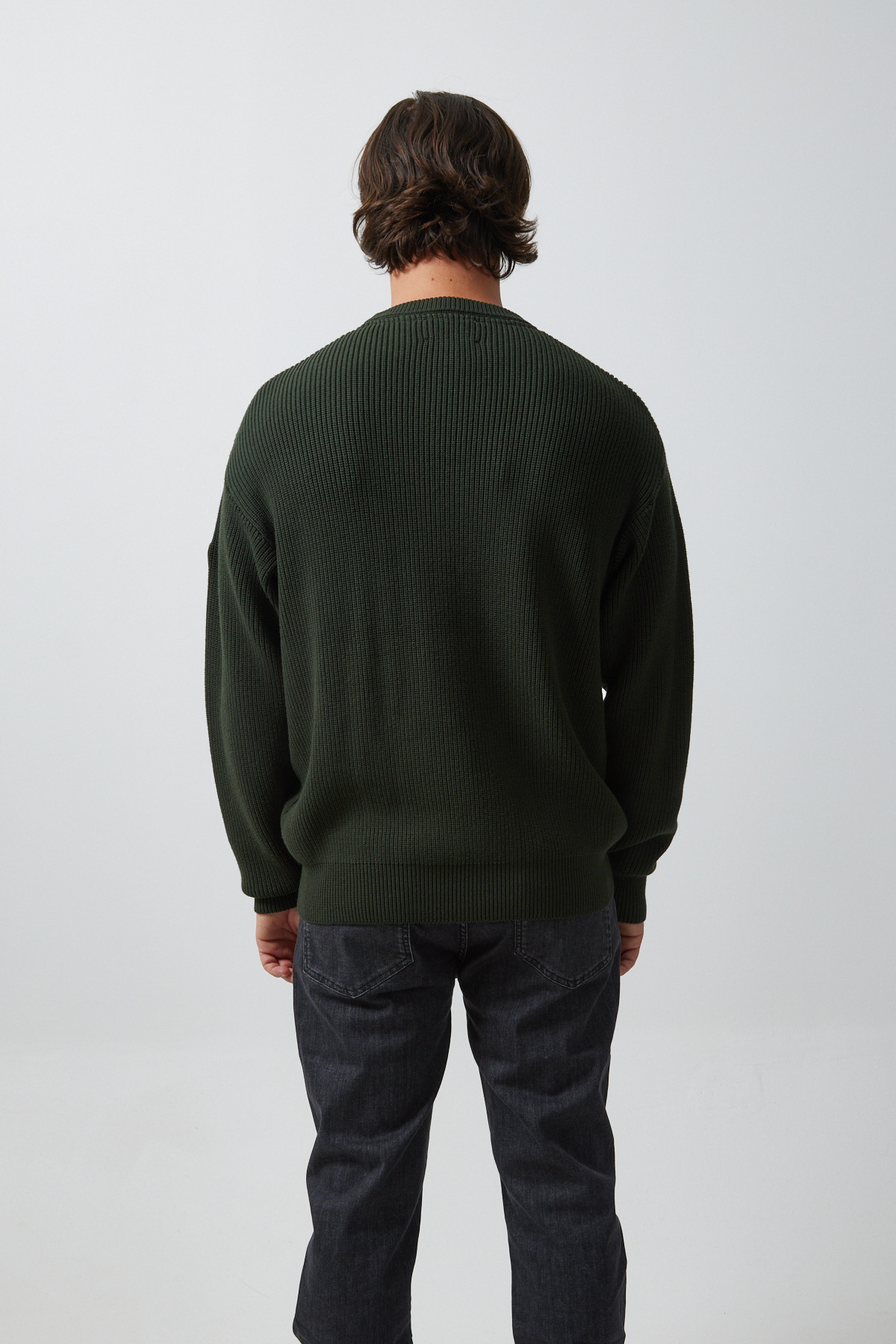 Round neck sweater Armand Khaki