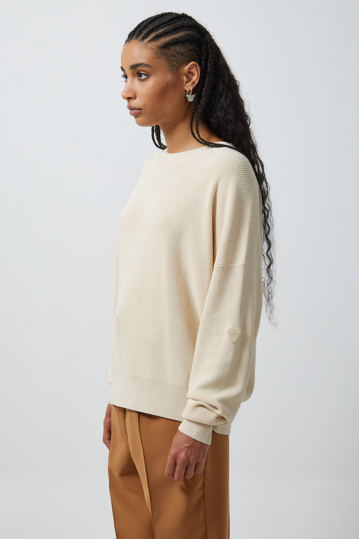 Pull col rond Armelle Vanille