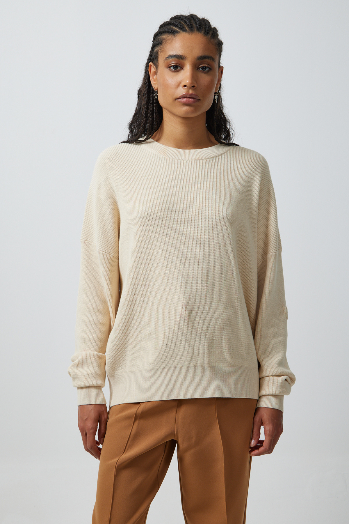 Pull col rond Armelle Vanille