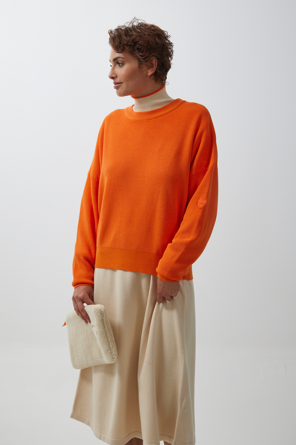 Round neck sweater Armelle Orange