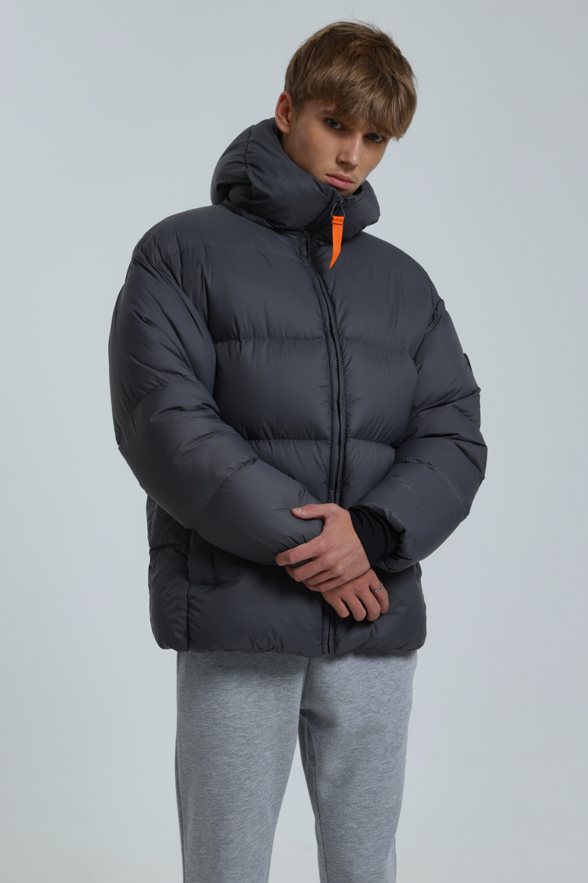 Puffy jacket Mika Anthracite