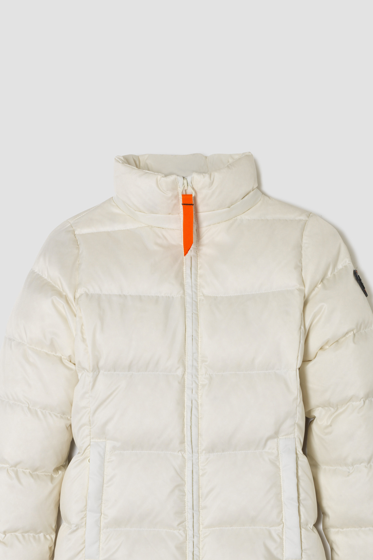 Little Olga Shiny fitted down jacket White