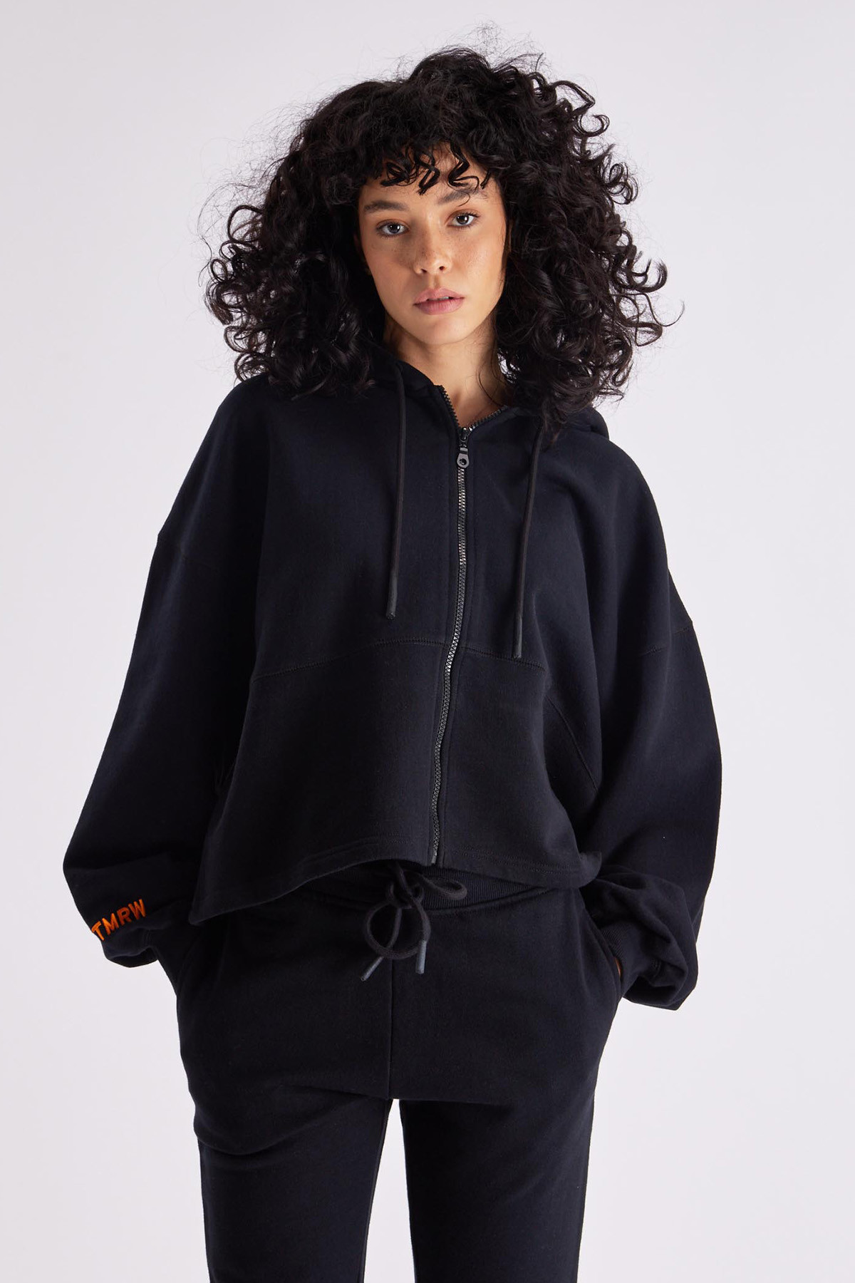 Black women's AMANDA GertrudeGaston zip-up hoodie, long sleeves