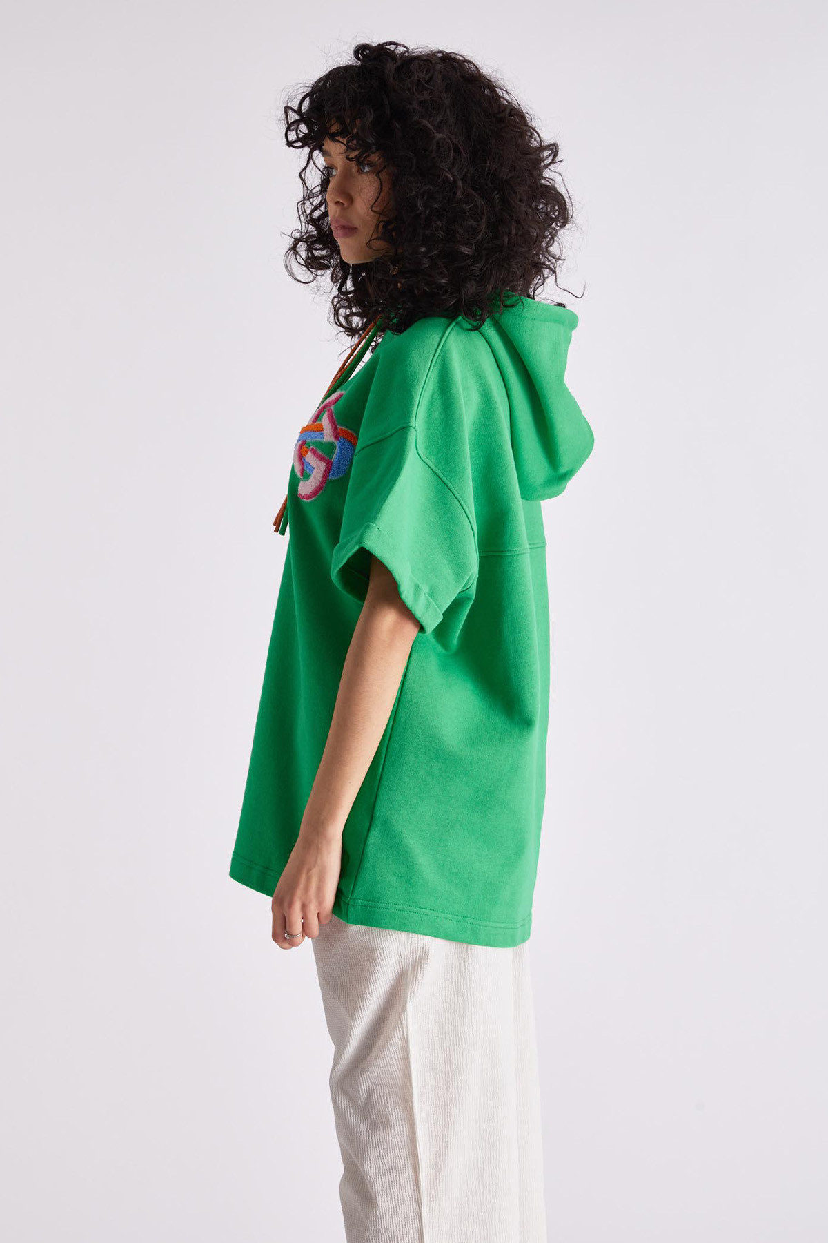 Sleeveless unisex hoodie Barth Green