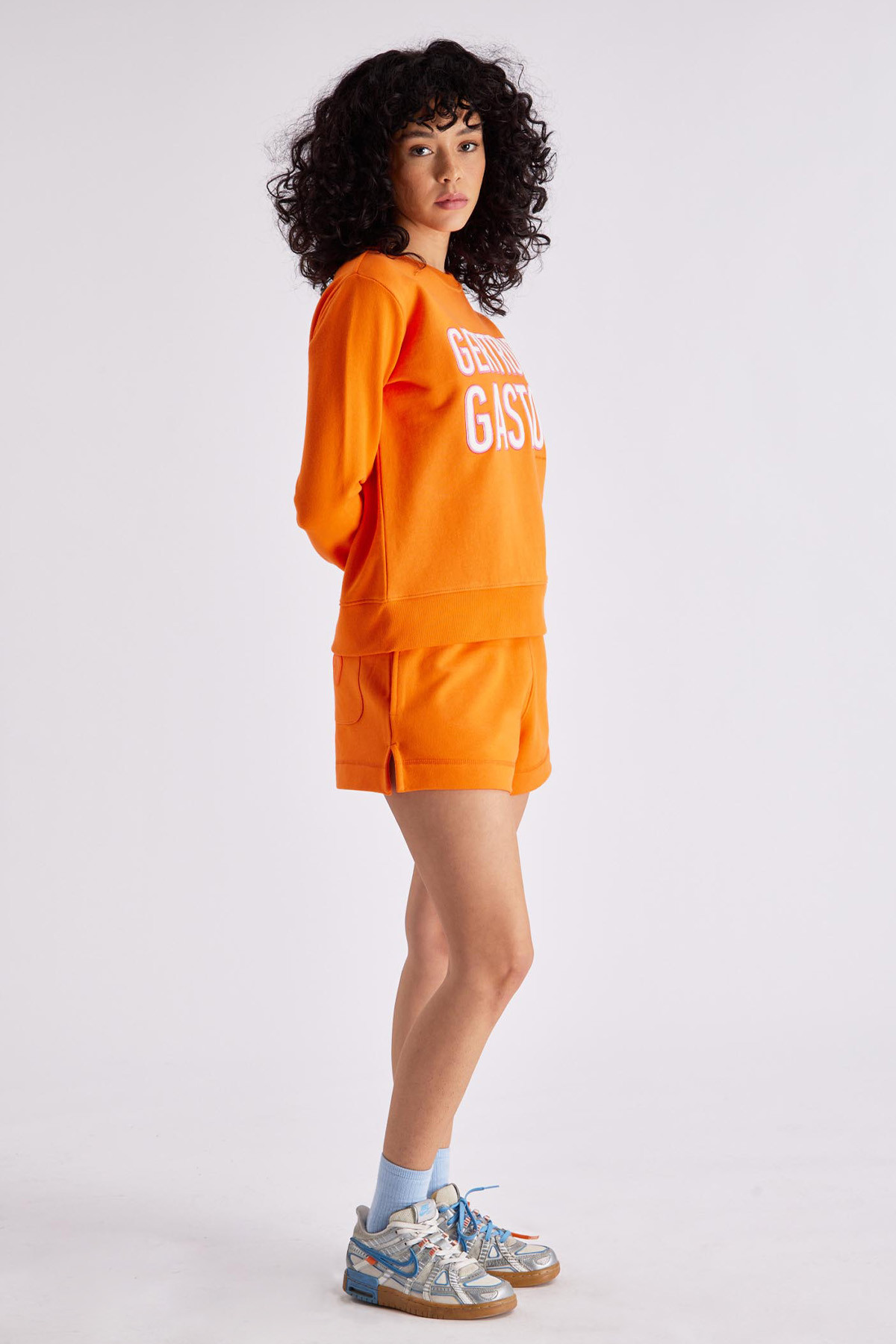 Embroidered sweatshirt Ella Orange