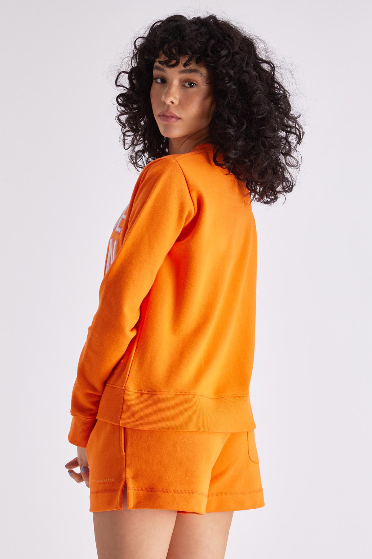 Embroidered sweatshirt Ella Orange