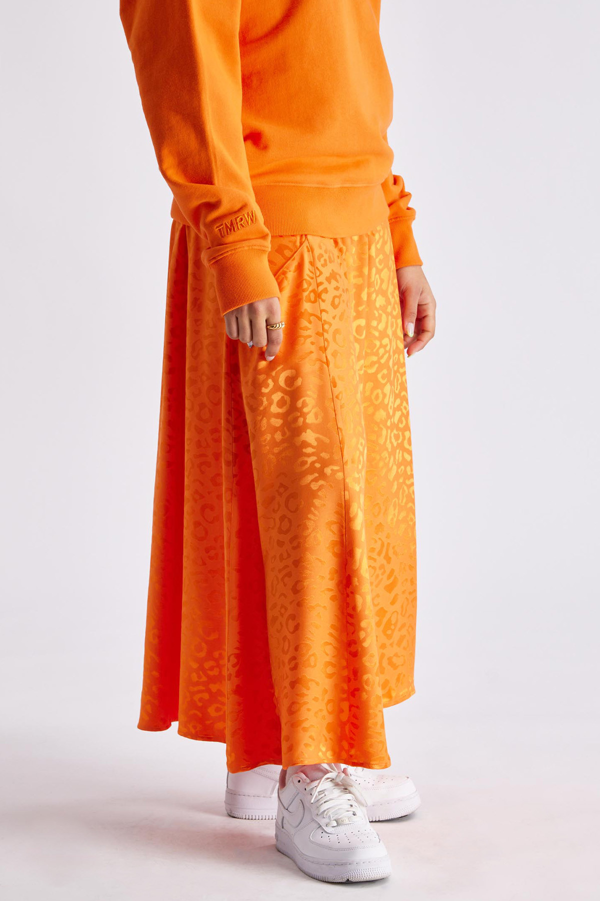 Orange long skirt Chiara