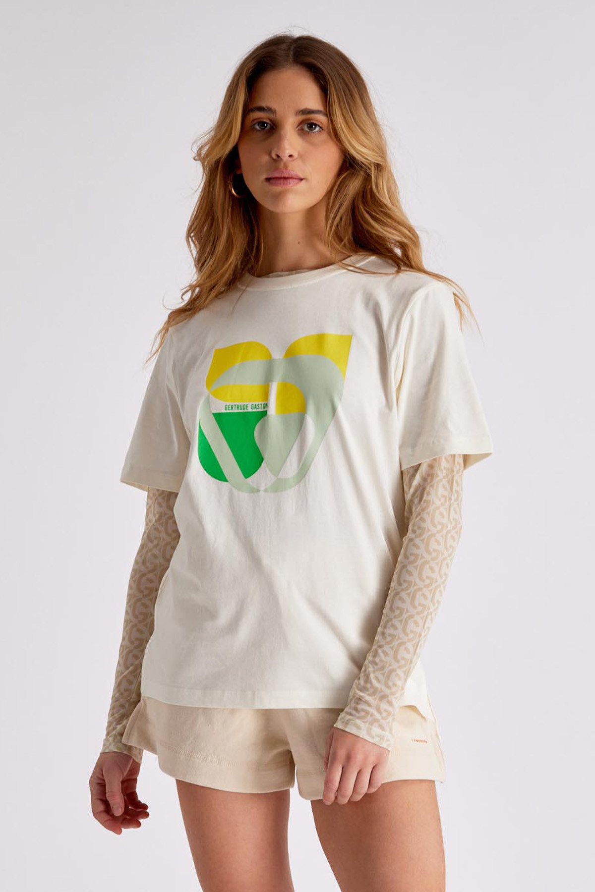T-shirt imprimé Lison Blanc