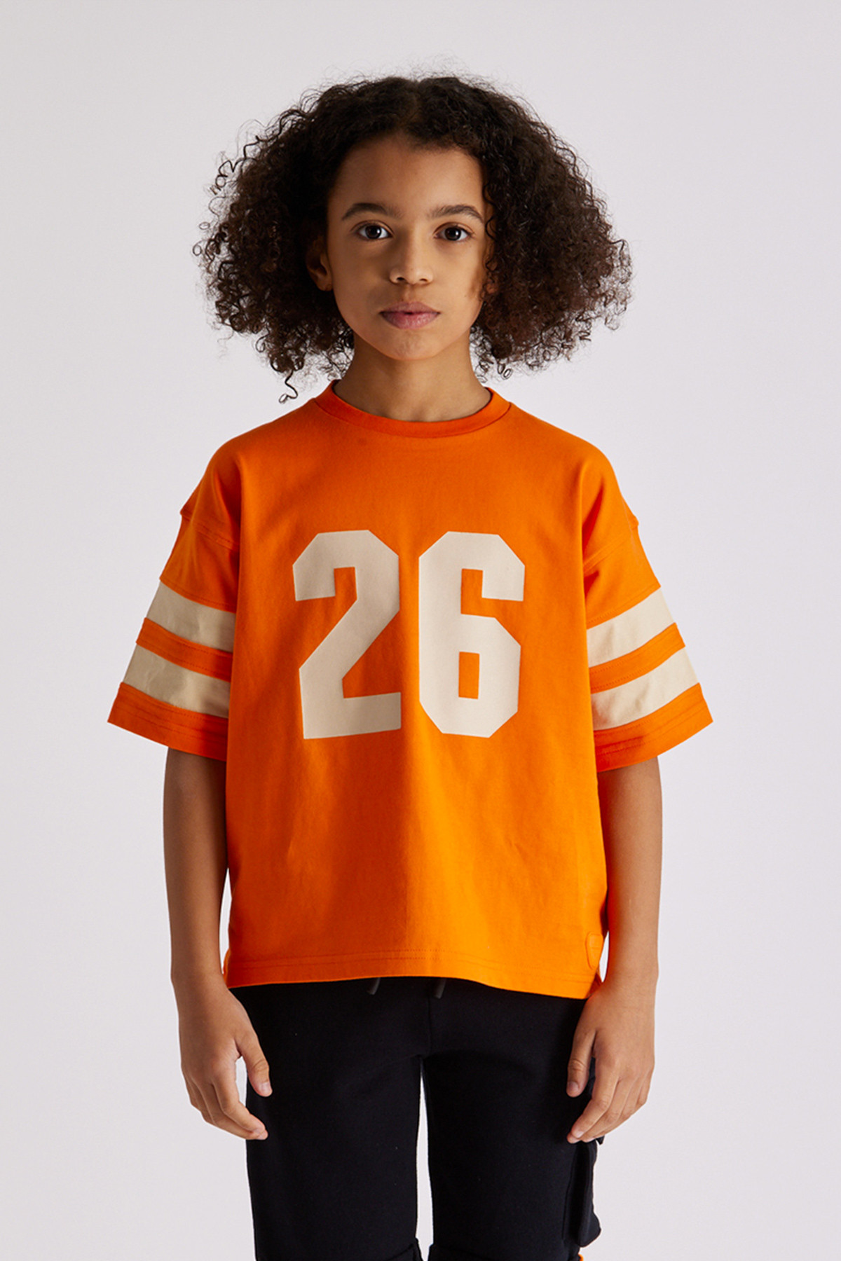 American t-shirt Little Raphael Orange